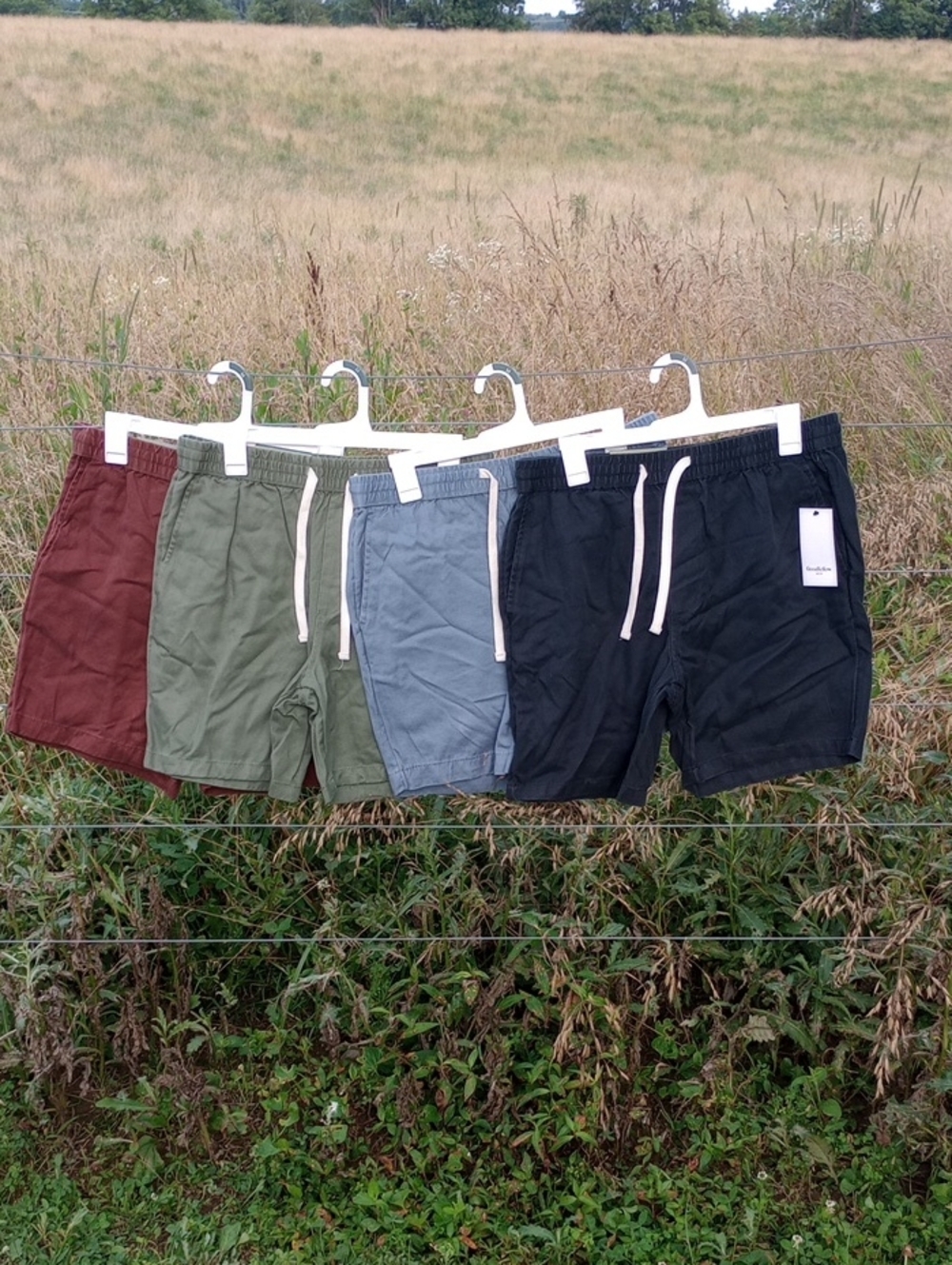 NWT Goodfellow The Vintage Men's Cotton Pull- On Drawstring Shorts Medium4 Pair
